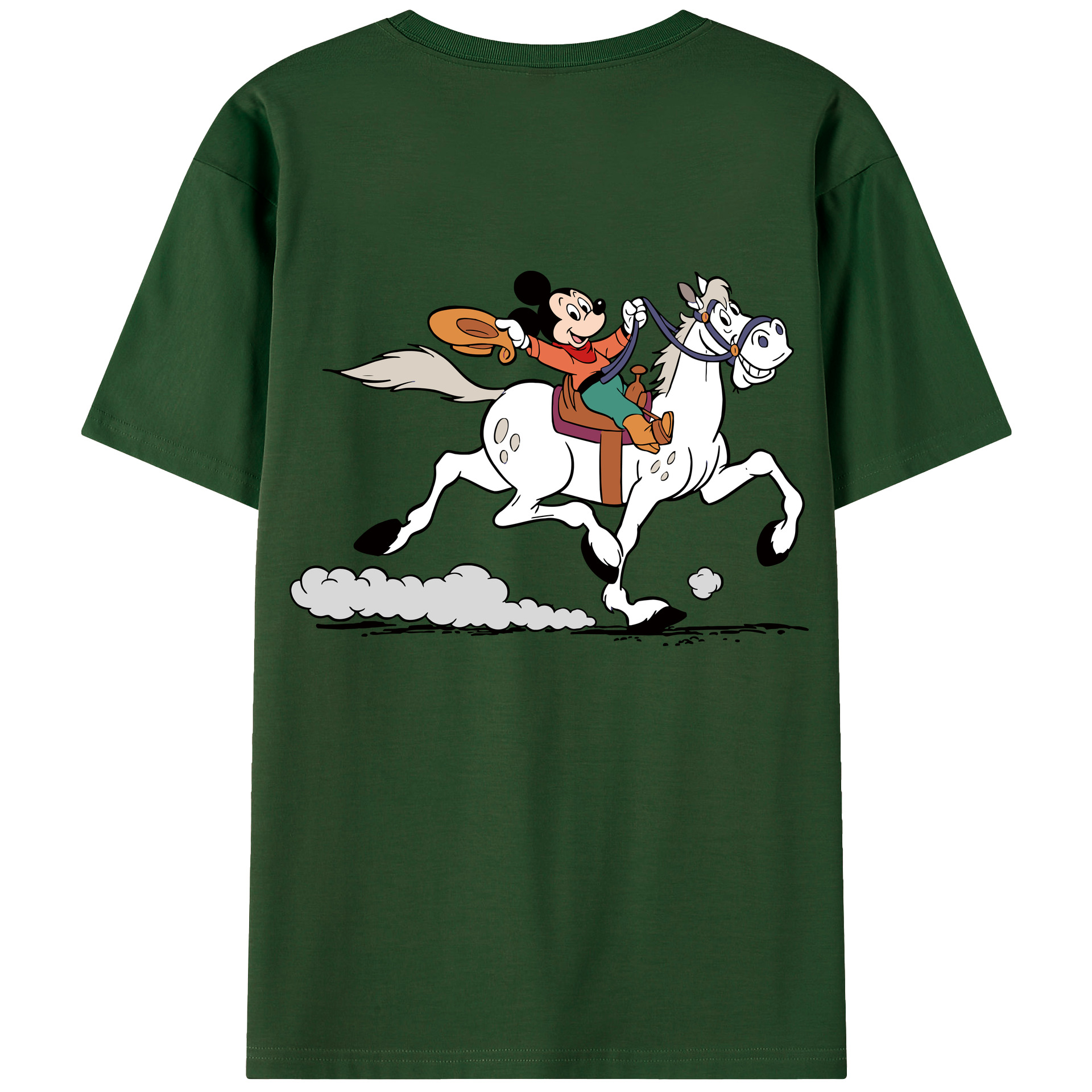 （画像用） ミッキーマウス Mickey Mouse 綿100％半袖Tシャツ（背面プリント）